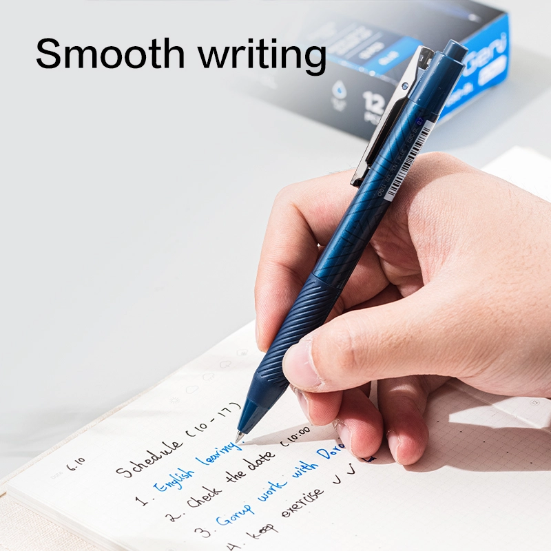 deli EG80-BL Gel Pen, Bullet tip: 0.7mm, Blue - Image 2