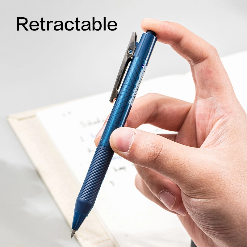 deli EG80-BL Gel Pen, Bullet tip: 0.7mm, Blue - Image 4