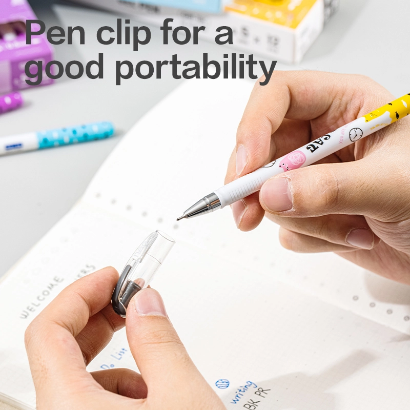 deli EG81-BK Gel Pen, Tip: 0.5mm, Black - Image 3
