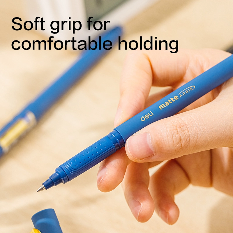 deli EG84-BL Gel Pen, Bullet tip: 0.7mm, Blue - Image 4