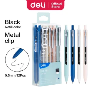 deli EG86-BK Gel Pen, Bullet tip: 0.5mm, Black