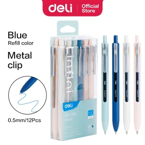 deli EG86-BL Gel Pen, Bullet tip: 0.5mm, Blue