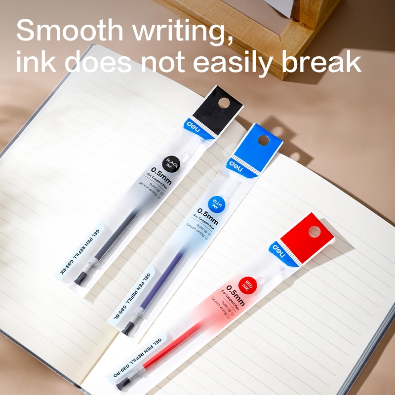 deli EG89-BL Gel Pen Refill, Bullet tip: 0.5mm, Blue - Image 2