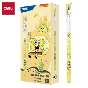 deli EG91-BK Gel Pen, Tip: 0.5mm, Black