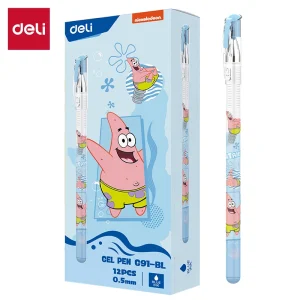 deli EG91-BL Gel Pen, Tip: 0.5mm, Blue