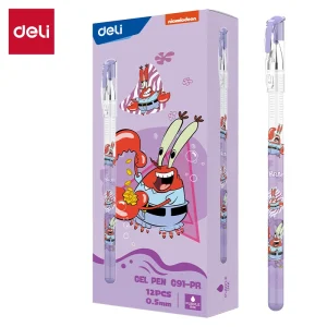 deli EG91-PR Gel Pen, Tip: 0.5mm, Purple