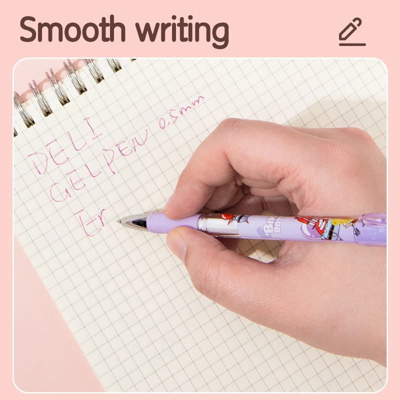 deli EG93-PR Erasable Gel Pen, Bullet tip: 0.5mm, Purple - Image 4