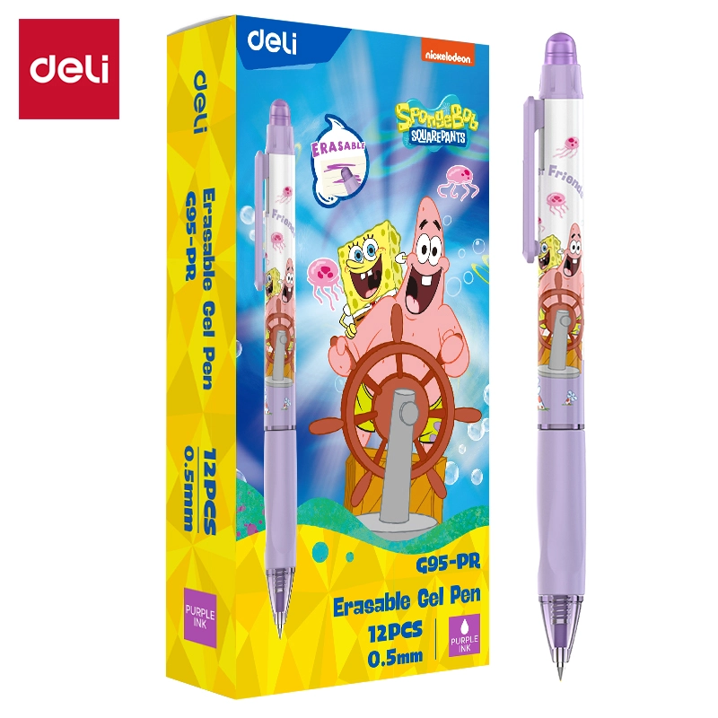 deli EG95-PR Erasable Gel Pen, Bullet tip: 0.5mm, Purple - Image 2
