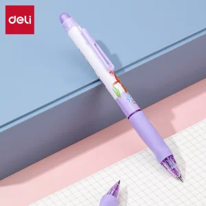 deli EG95-PR Erasable Gel Pen, Bullet tip: 0.5mm, Purple