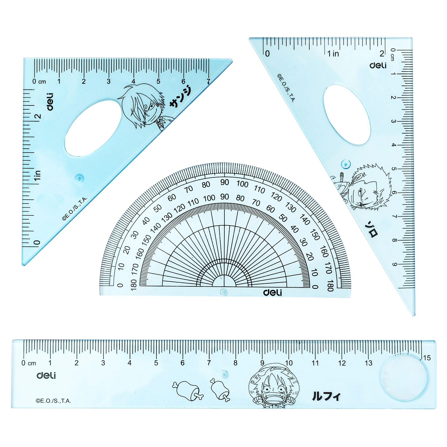 deli EH17 Drafting Set, Red, Blue - Style 2 - Image 9