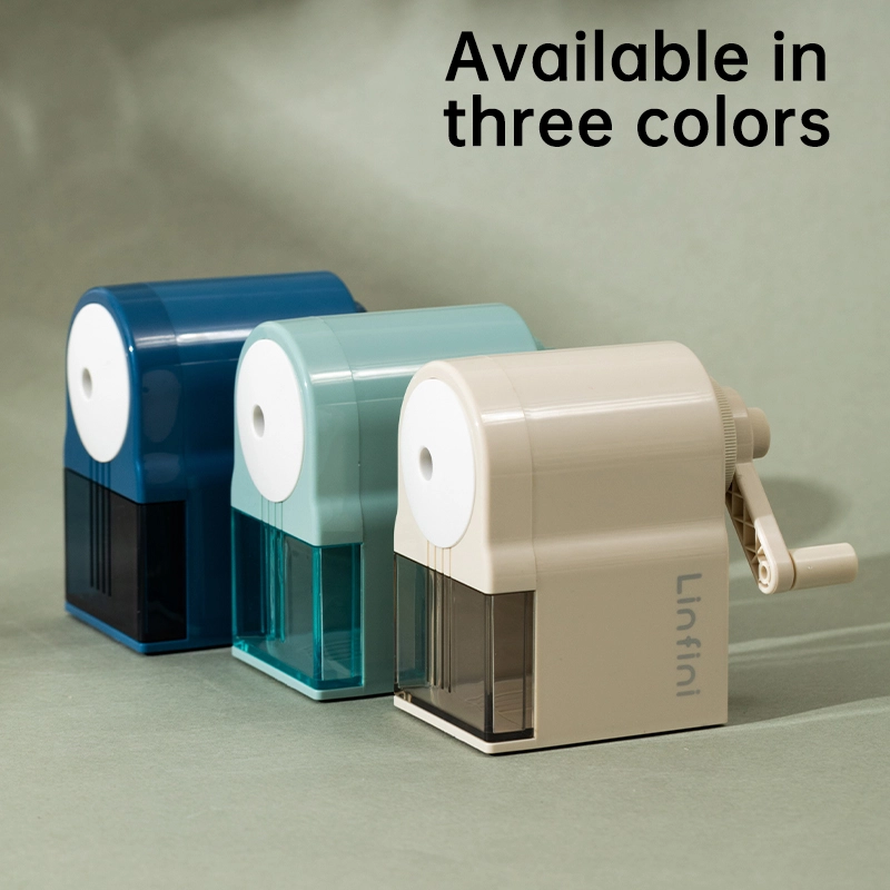 deli EH502 Rotary Pencil Sharpener, White - Style 2 - Image 2