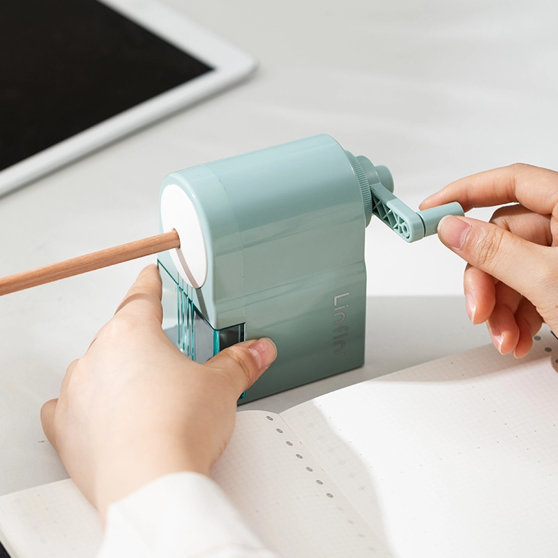 deli EH502 Rotary Pencil Sharpener, White - Style 2 - Image 4