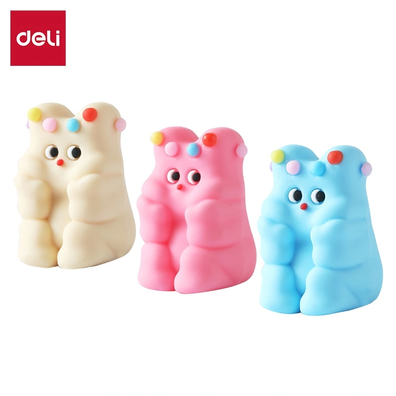 deli EH573 Pupubaby Pencil Sharpener, Pink, Blue, Grey - Image 2