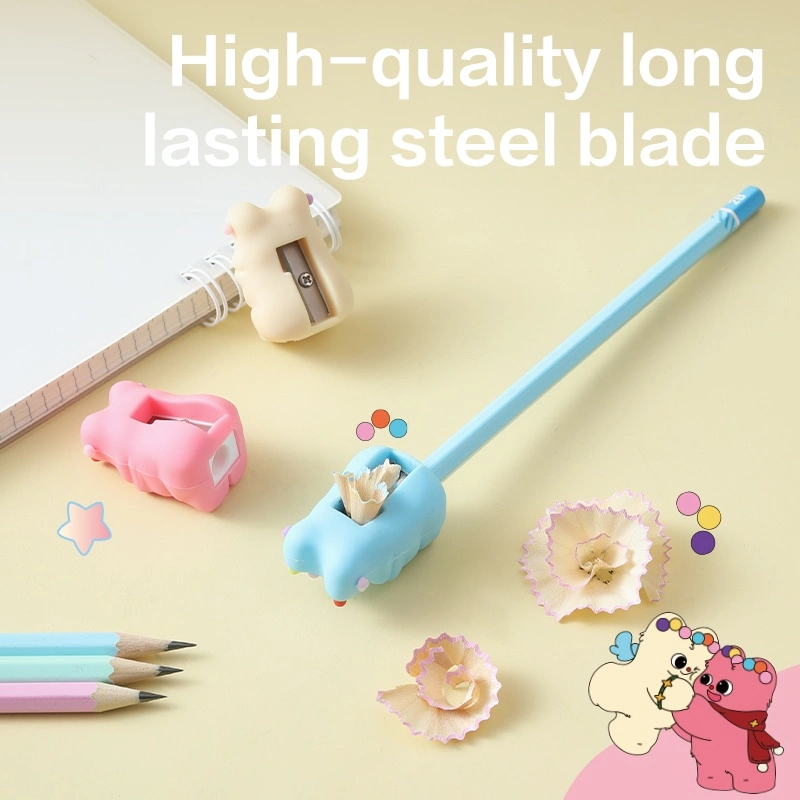 deli EH573 Pupubaby Pencil Sharpener, Pink, Blue, Grey - Image 7
