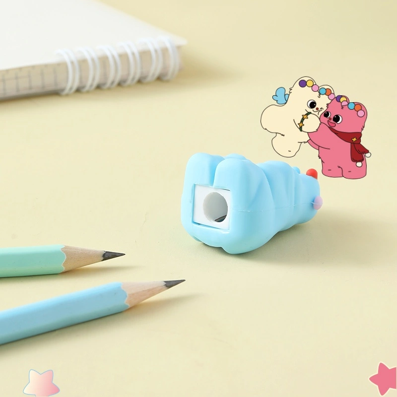deli EH573 Pupubaby Pencil Sharpener, Pink, Blue, Grey - Image 4