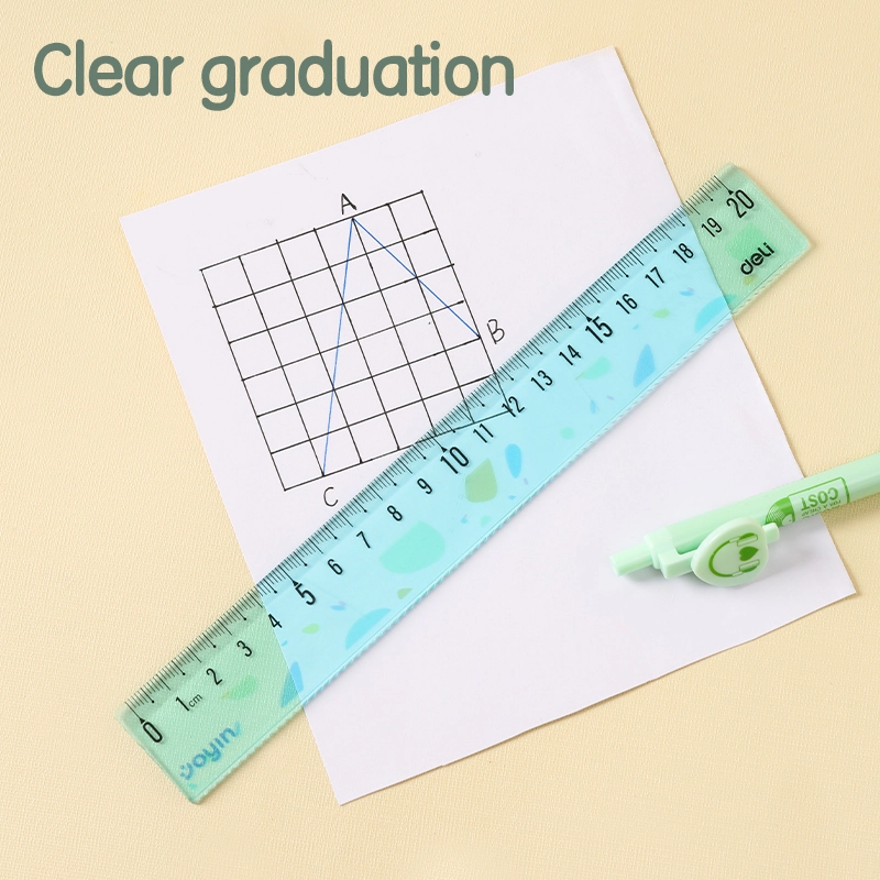 deli EH659 Ruler, 20cm, Blue, Pink - Image 5