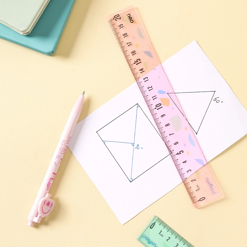 deli EH659 Ruler, 20cm, Blue, Pink - Image 7