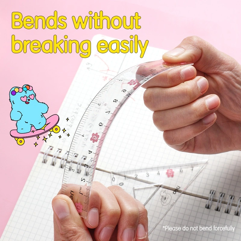 deli EH662 Ruler Set, Pink, Blue - Image 6