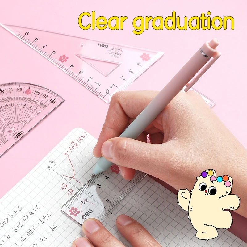 deli EH662 Ruler Set, Pink, Blue - Image 7