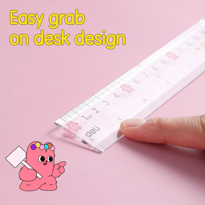 deli EH662 Ruler Set, Pink, Blue - Image 3
