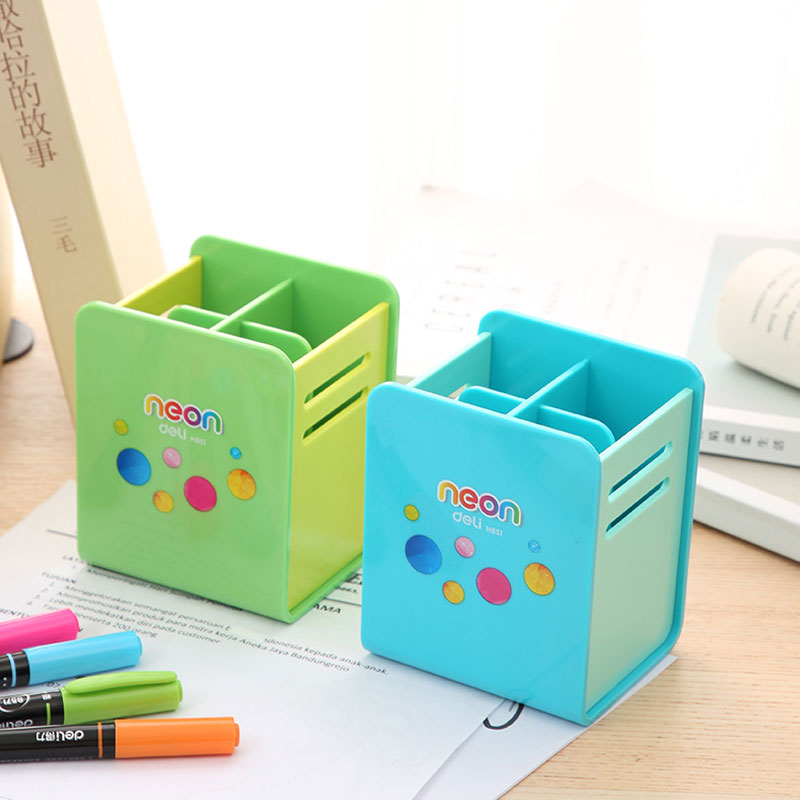 deli EH85104 Pen Holder, 80x85x105mm, Assorted Colors - Image 4