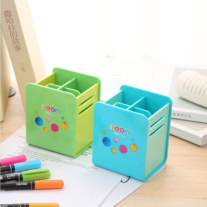 deli EH85104 Pen Holder, 80x85x105mm, Assorted Colors - Image 7