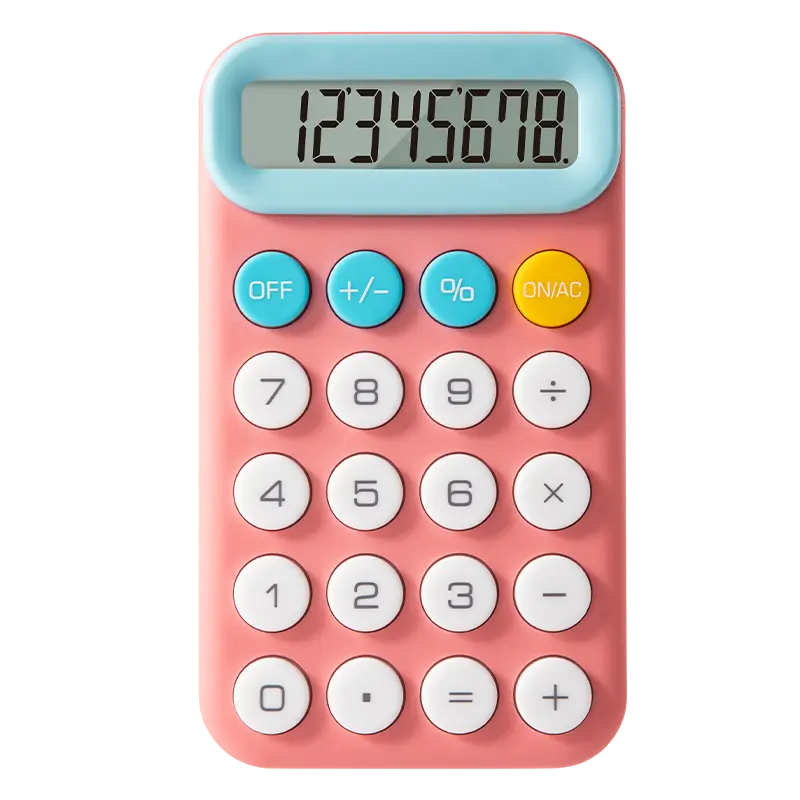 deli EM12 Portable Calculator, Pink
