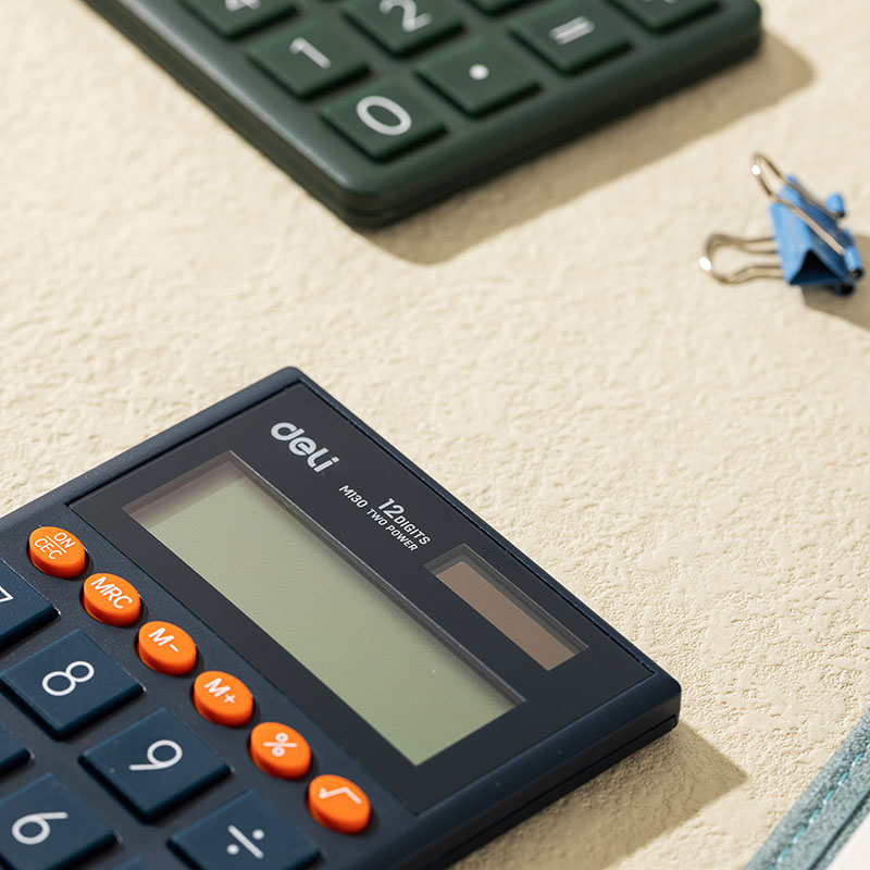 deli EM130 Portable Calculator, 70.2*8.5*112.2mm, Green - Image 5
