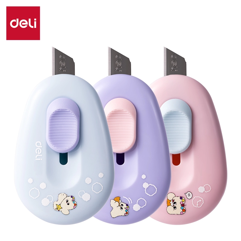 deli EM155 Mini Cutter, Purple, Pink, Blue - Image 2
