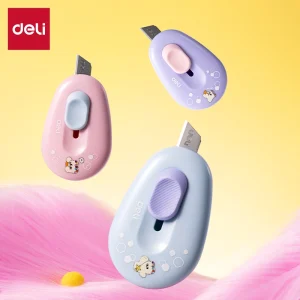 deli EM155 Mini Cutter, Purple, Pink, Blue