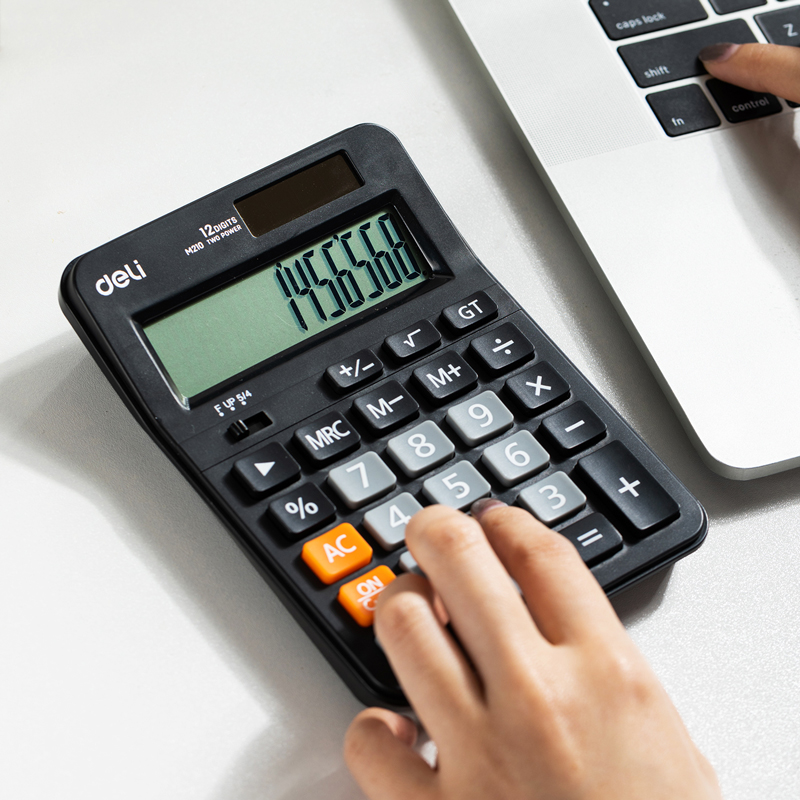 deli EM210 Calculator, 108.7*152.1*29.8mm, Black - Image 3