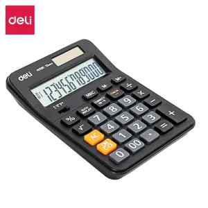 deli EM210C Calculator, 12 digits, Black