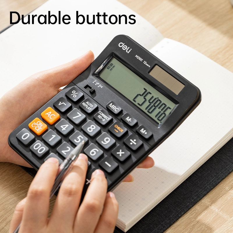 deli EM210C Calculator, 12 digits, Black - Image 3
