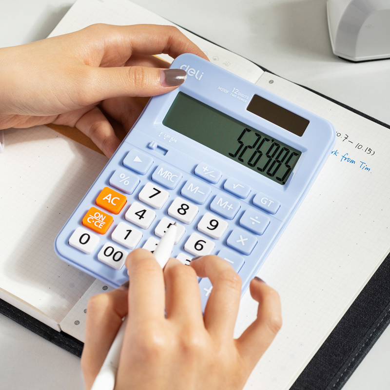 deli EM210F Calculator, 108.7*152.1*29.8mm, Pink - Image 4