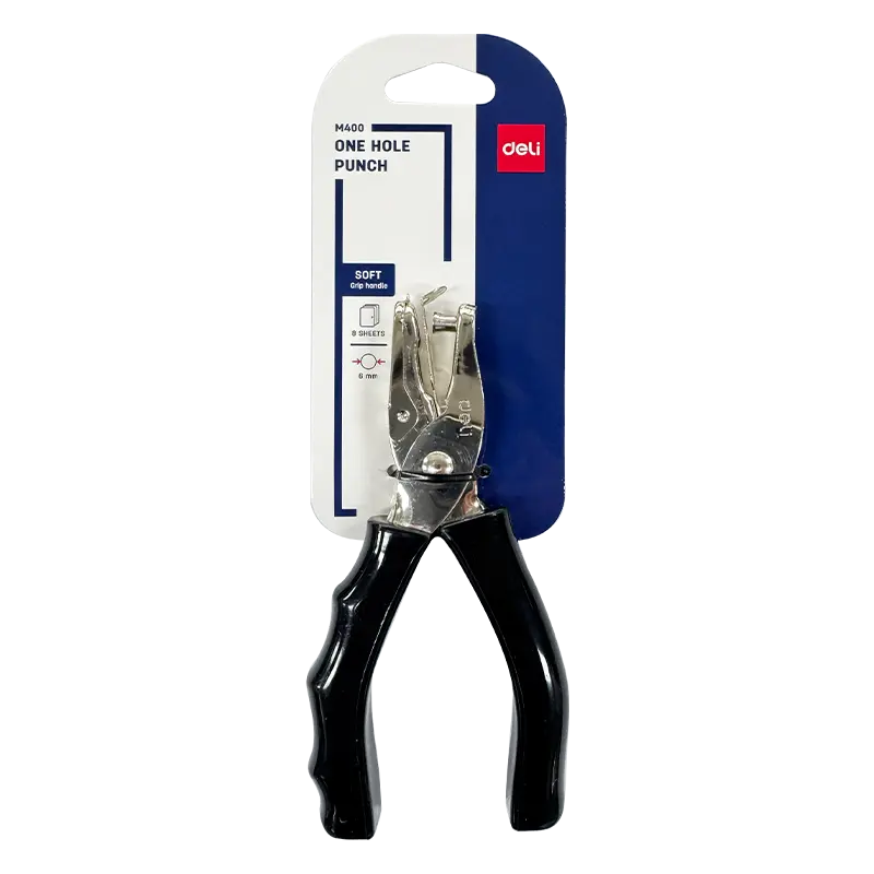 deli EM400 One Hole Punch, Black - Image 2