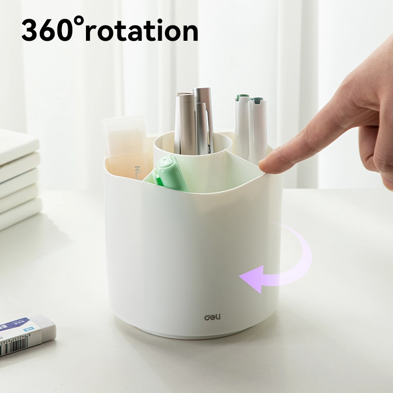 deli EM434 Rotating Pen Holder, White - Image 3