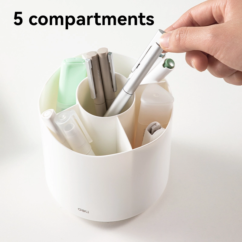 deli EM434 Rotating Pen Holder, White - Image 4