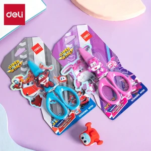 deli EM700 Scissors, Pink, Blue