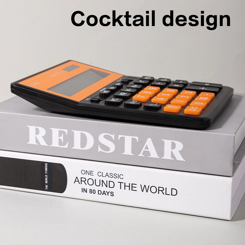 deli EM888A Dual Memory Calculator, Black Orange - Image 3