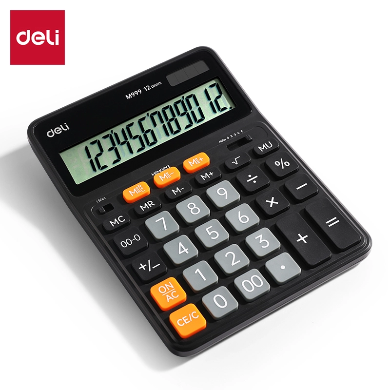 deli EM999 Dual Memory Calculator, Black - Image 2