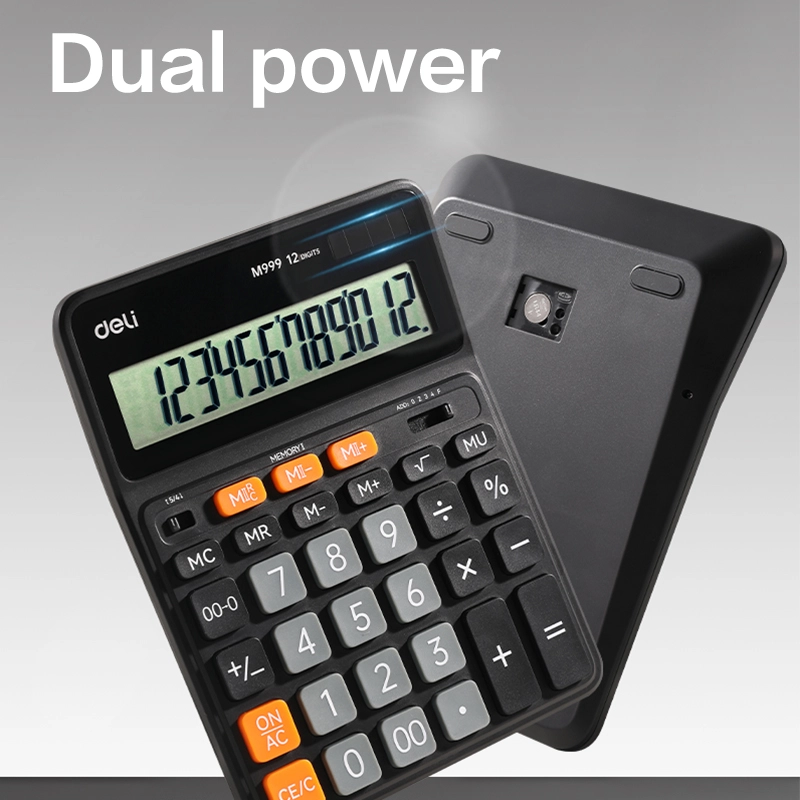 deli EM999 Dual Memory Calculator, Black - Image 3