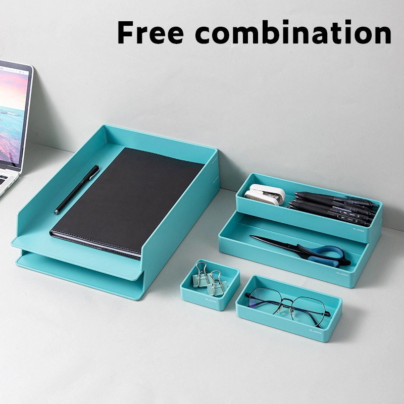 deli ENS003 Desk Organizer Set, Blue - Image 6