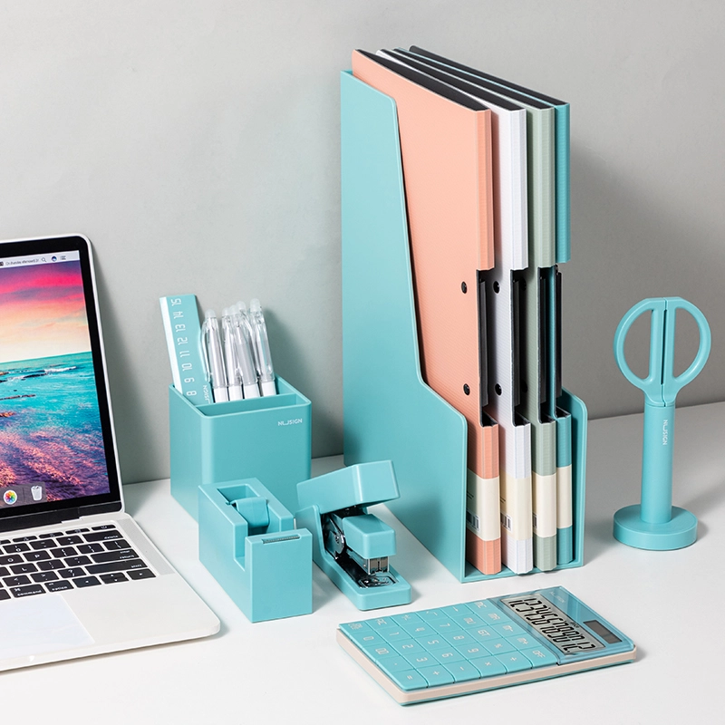 deli ENS003 Desk Organizer Set, Blue - Image 7