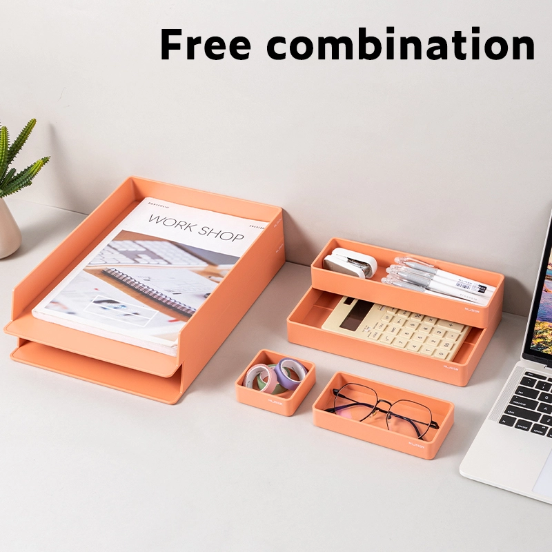 deli ENS003 Desk Organizer Set, Pink - Image 4