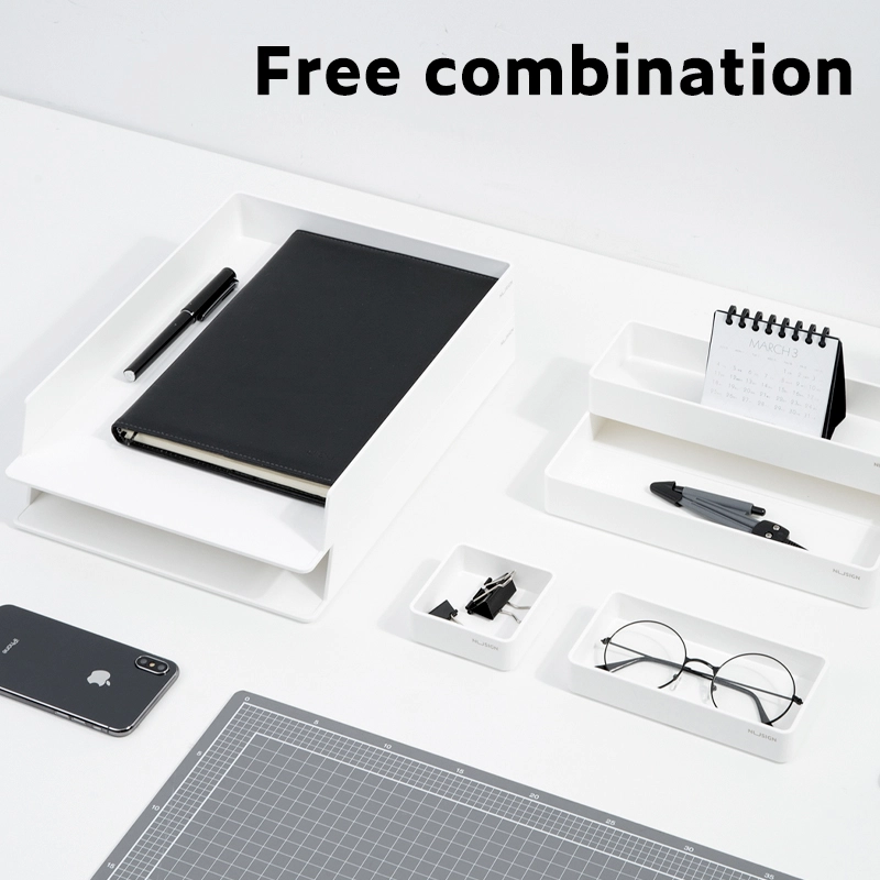 deli ENS003 Desk Organizer Set, White - Image 5