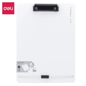 deli ENS179 Clip Board, A4, White
