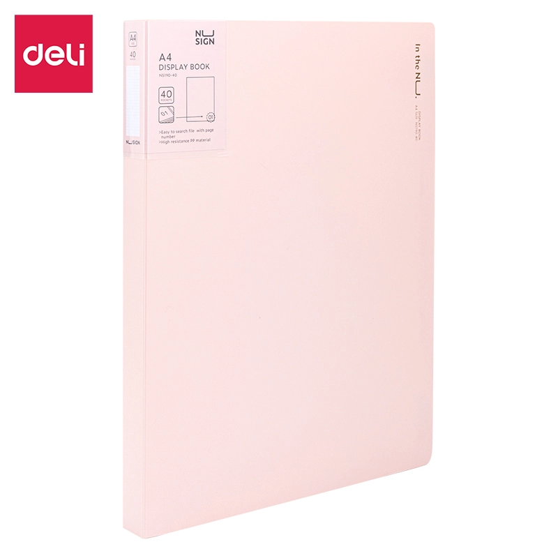 deli ENS190-40 Display Book, A4-40P, Pink