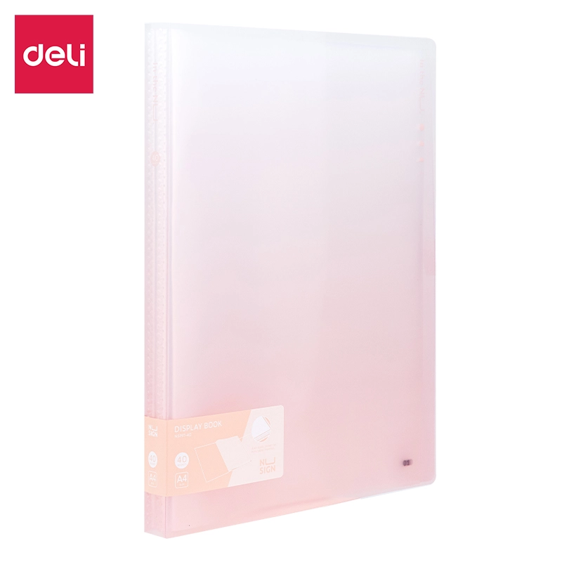 deli ENS197-40 Display Book, A4-40P, Pink