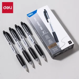deli EQ81-BK Ballpoint Pen, Black