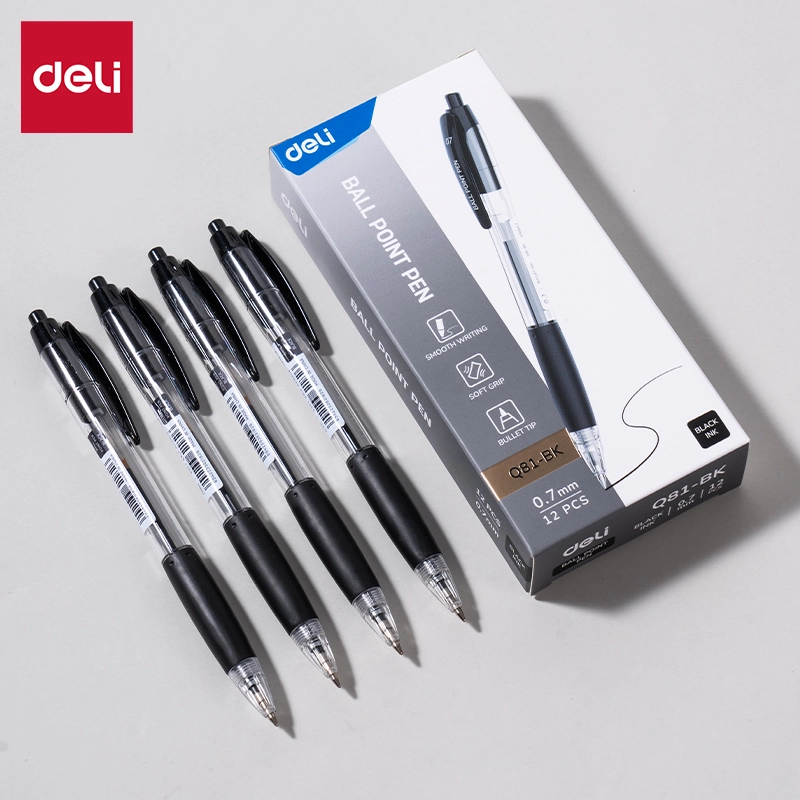 deli EQ81-BK Ballpoint Pen, Black